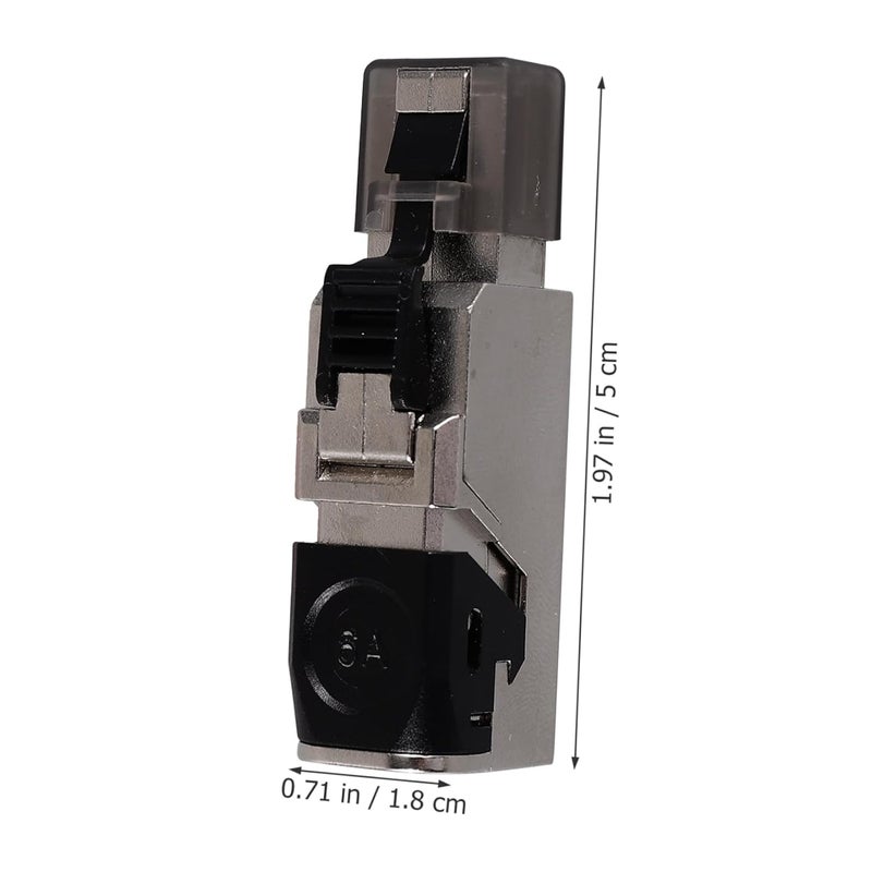 Gold Plated Cat6a Shielded Pass Through RJ45 Ethernet Connector Crimp Tool Easy Installation - Image 4